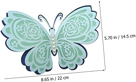 ABOOFAN 4 PCs Hollow Butterfly Pearl Decor Starters de metal decoração de casamento Fondos de Pantalla 3D Adesivo para crianças