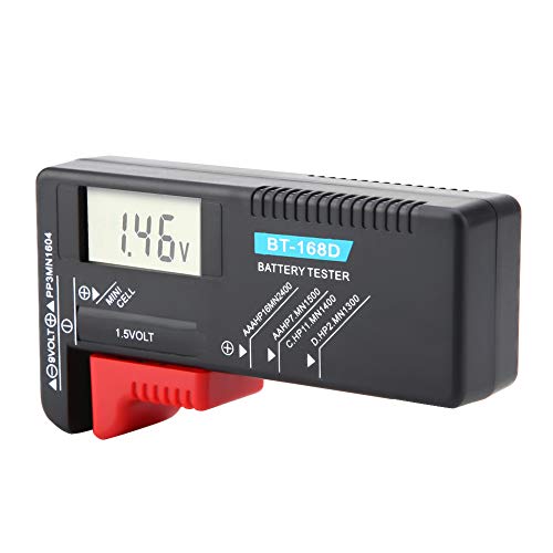 Testador de bateria, univeral digital LCD Testador de bateria Monitor do verificador doméstico Testadores de vida útil