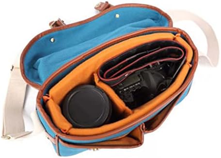 Sawqf Canvas Photography Bolsa de ombro único DSLR Câmera Crossbody Messenger Bag com biliar interno independente