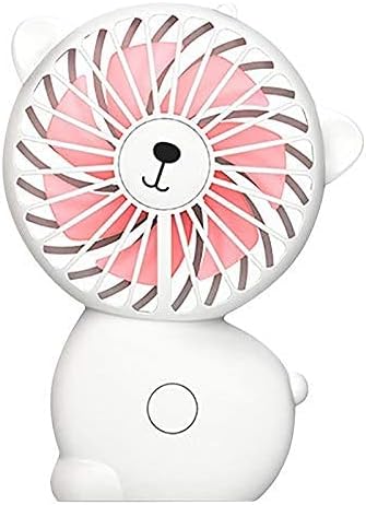 Fã de mão portátil portátil UXZDX Usb Fã de mão Handheld Cartono fofo de três velocidades Big Wind Night Light Carregando Mini Fan portátil portátil, Vertice, White