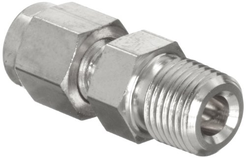 Parker A-Lok 4MSC4N-316 316 Ajuste do tubo de aço inoxidável, adaptador, tubo de 1/4 OD x 1/4 NPT MACH