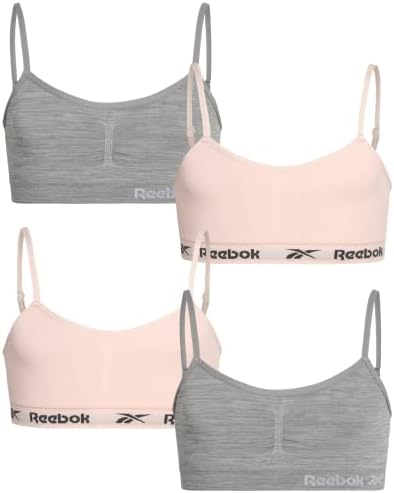 Reebok Girls 'Racerback Crop Crop Bralette com almofadas removíveis