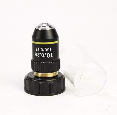 Bingfang-W 195 Objetivo Achromático preto 4x 10x 20x 40x 60x 100x Lens de objetivos de objetivos de microscópio RMS 20,2 mm Peças