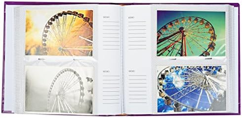 Arpan 6 x 4 200 fotos LIMPE GRANDE NO Álbum de fotos Especial Purple Memo Book - com Página de índice/bolsos DVD