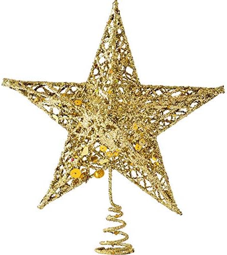 NC Christmas Tree Top Star Decoration Yellow