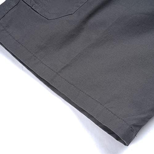 Little L Mens Botão de cor sólida Plus Tamanho casual Todos os shorts calças de carga da moda com calças de trabalho masculinas