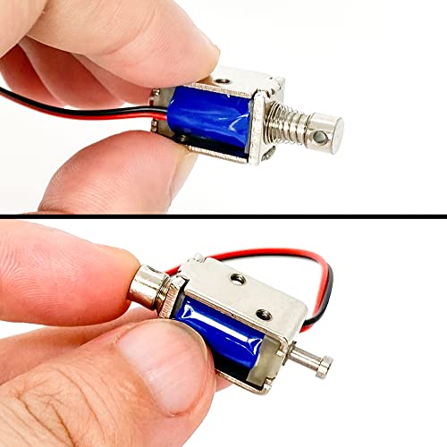 4pcs dc 12V micro push puxar solenóide eletromagnet mini solenóide linear válvula de ímã do atuador linear 4 mm