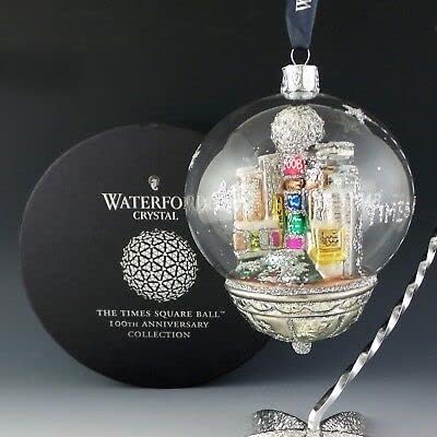 Waterford Times Square Ball Drop 100th Anniversary 2008 Snow Globe Glass Christmas Christmas