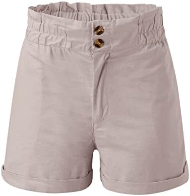 Shorts casuais para mulheres de verão salão confortável shorts de praia de coloração pura