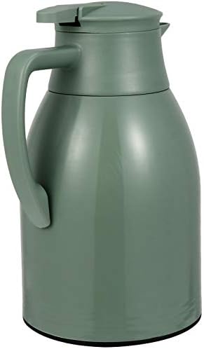 Garrafa de água de aço inoxidável Doitool garrafa de água aço inoxidável garrafa térmica de café térmico jarra de vidro insuperada com jarra de água de tampa para bebidas de água fria quente 1l Kettle Kettle Kettle