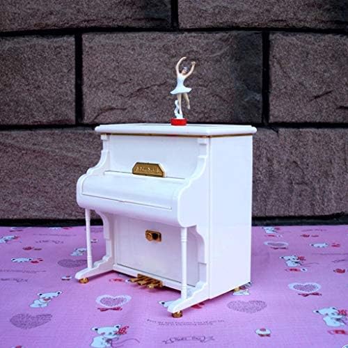 BBSJ Fashion White Music Box Piano Box Ballet Girl Birthday Gift Ballet Music Box