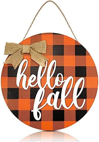 Waydress Fall Greats for Front Door Ação de Graças Hello Sign