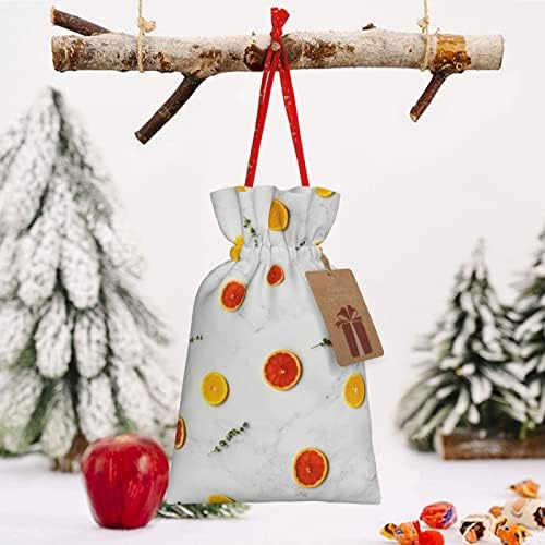 Sacos de presente de traço de natal-folhas de laranja-folhas de laranja Presentes bolsas de embrulho de sacos de embrulho de presente