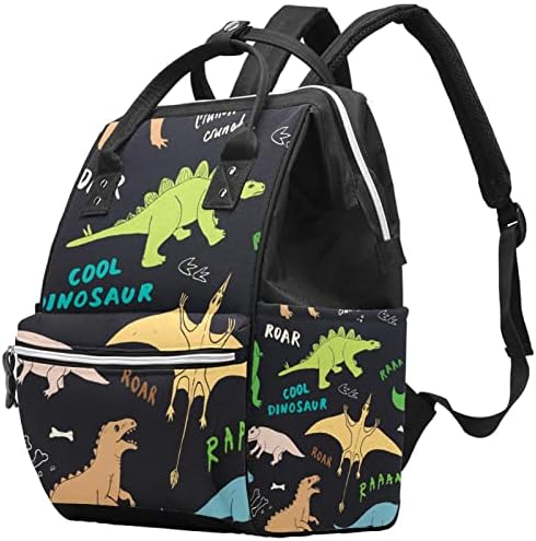 Mochila VBFOFBV Backpack, mochila de fraldas grandes, mochila de viagem, mochila de laptop para mulheres, cartoon de dinossauros