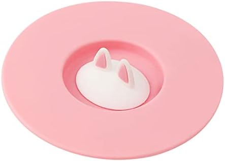 Desenho animado de delarsy fofo gato orelha de silicone vedação tampa à prova de vazamento da tampa de chá doméstico caneca copo de