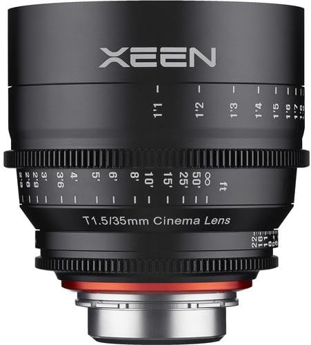 Xeen por Rokinon 35mm T1.5 LENS CINE PROFISSIONAL PARA NIKON F MOUNT + RODE VEDEMICRO COMPAÇÃO Microfone na câmera com montagem de