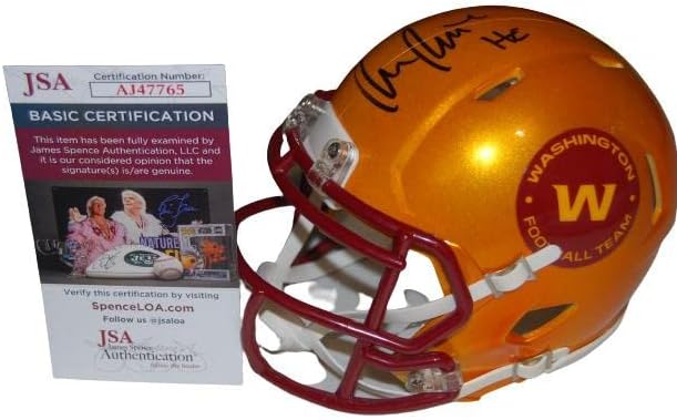 Ron Rivera assinou Mini Capacete de Futebol JSA AJ47765 - Capacetes NFL autografados