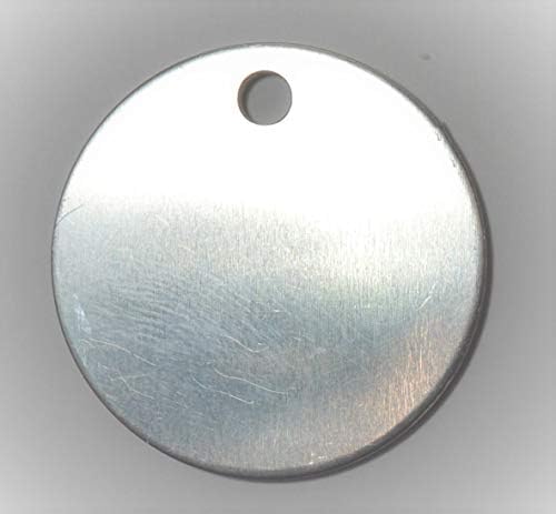 Zongoods estampando tags de metal em branco, 1-1/2 polegada com orifício, alumínio 0,06 polegada - 50 pacote