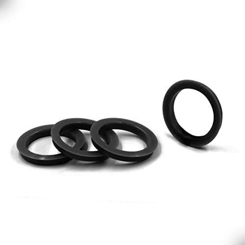 Acessórios para rodas Conjunto de peças de 4 anel centrado no cubo 73mm od a 59,1 mm ID do cubo, policarbonato preto