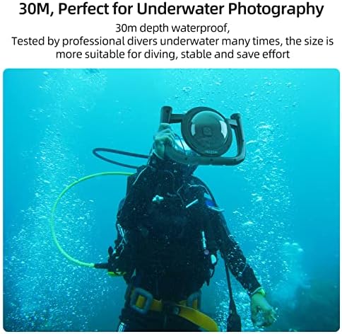 Porto de Doma de Telesina com kit de estabilizador de mergulho para GoPro Hero 11 Hero 10 Hero 9 preto e subaquático