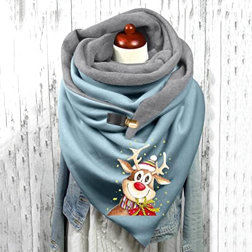 Lenço de cachecol retro feminino lenço na cabeça do triângulo Triângulo Inverno Chapéu de cachecol e luvas estampado de Natal