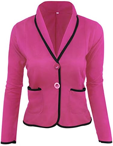 Blazers femininas de Andongnywell Roughed Button Long Slave entalhado com lapela Office Blazer Jacket Terne Bolshets