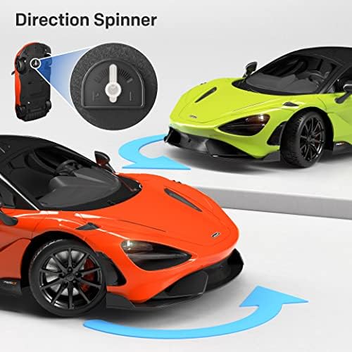 Miebely Remote Control Car, McLaren RC Cars oficialmente licenciados 1/12 Escala 7.4V 900mAh Toy Car com 12 km/h de farol de carro modelo rápido para adultos crianças meninos de 6 a 12 anos de idade Idéias de aniversário Orange Orange Orange