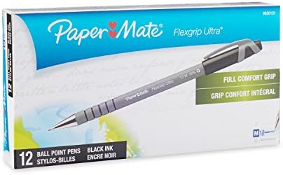 Paper Mate FlexGrip Ultra Stick Ponto de Ballpoint Médio, 12 contagens