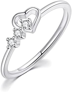 2023 novo amor de prata anéis de strassões Love Love Hollow Ring Ring Banda de casamento Rings para mulheres Anéis de geometria tamanho