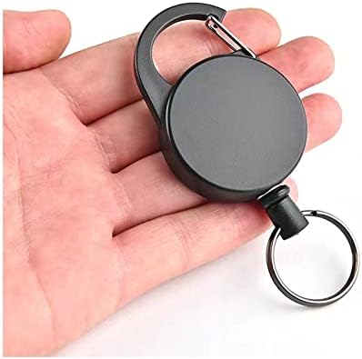 NUOBESTY ID Badge Holder id Badge reels Retractable id Holder Key Chain  Rings Key Ring car Keychain Badge Clip Key Chain Holder Badge Carabiner