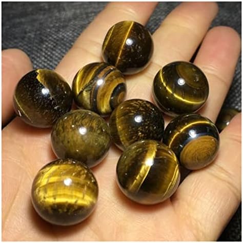 Confiança artesão de 25 mm de 25 mm de tigre natural jasper esfera quartzo bola de cristal reiki cura rock 5pcs bola baoding