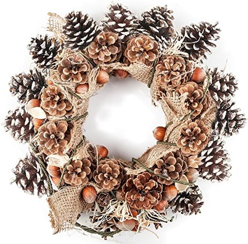 Rcanedny 15 peças Pinecones naturais Natal 4,7 polegadas grandes pinheiros brancos ornamentos para decorações de árvores de