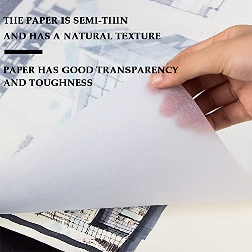 Papel de pergaminho colorido de compra, 40 folhas 10 cores papel de velástio transparente 8,5 x 11 folhas translúcidas para