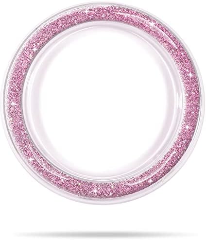 Metisinno Base magnética transparente para garras de telefone Popsocket e estojos para iPhone MagSafe, rosa glitter
