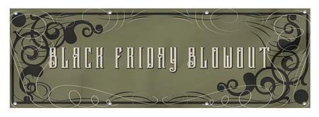 CGSignLab | Black Friday Blowout -Victorian Gothic Banner de vinil de malha ao ar livre resistente ao vento | 6'x2 '