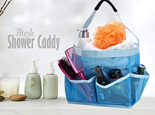 Saco de chuveiro de malha - carregue facilmente, organize os itens essenciais de higiene pessoal do banheiro enquanto