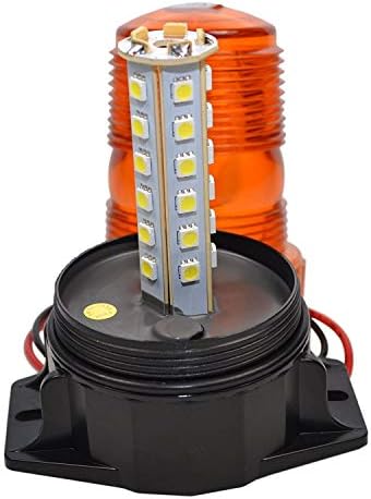 HQRP 30 LED 360 graus Mini Beacon Amber Aviso Strobe Light Compatível com CAT E3500 48V, E4000 36V / 48V, E5000 36V / 48V Encontro