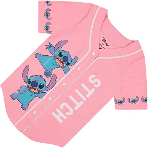 Disney Ladies Lilo and Stitch Shirt - Ladies Classic Lilo e Stitch Baseball Jersey Lilo e Stitch Mesh Jersey