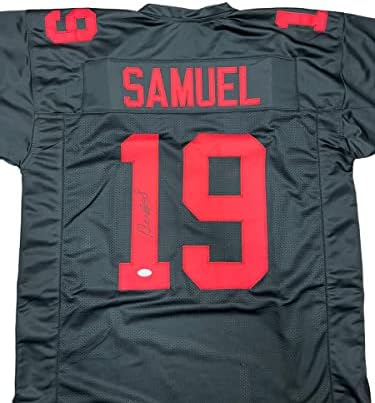 Deebo Samuel San Fransico 49ers assinou autógrafo Jersey Black JSA Testemunhou certificado