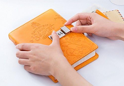 Chengyida B6 Faux Leather Senha Lock Notebook Pessoal Diário Memorandos Agenda Planejador Organizador Composição Viagem