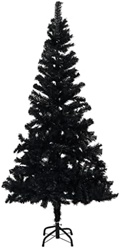 Árvore de Natal Artificial Vidaxl com Stand Black 94,5 PVC