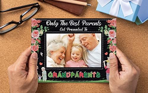 Facraft Sonograma Picture Frame Gifts Para avós, Presentes de anúncio de gravidez de avô e avó de 4x6, molduras de ultrassom