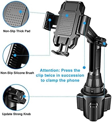 Portador de telefone da Lorima Cup para carro, [fácil de instalar e ajustar a altura], suporte de telefone do porta-copos para iPhone