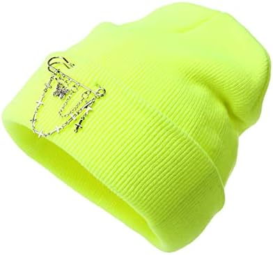 BDDVIQnn Mulheres tricotadas chapéus de gorro desleixado mantêm adulto malha neutra quente chapéu de inverno decorar lã tampa ao ar livre chapéu de ajuste relaxado