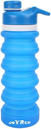 Joyren Bottle de água esportiva dobrável: garrafa de água de silicone BPA Free, garrafa de água portátil para bicicleta/ginástica/ioga/acampamento,