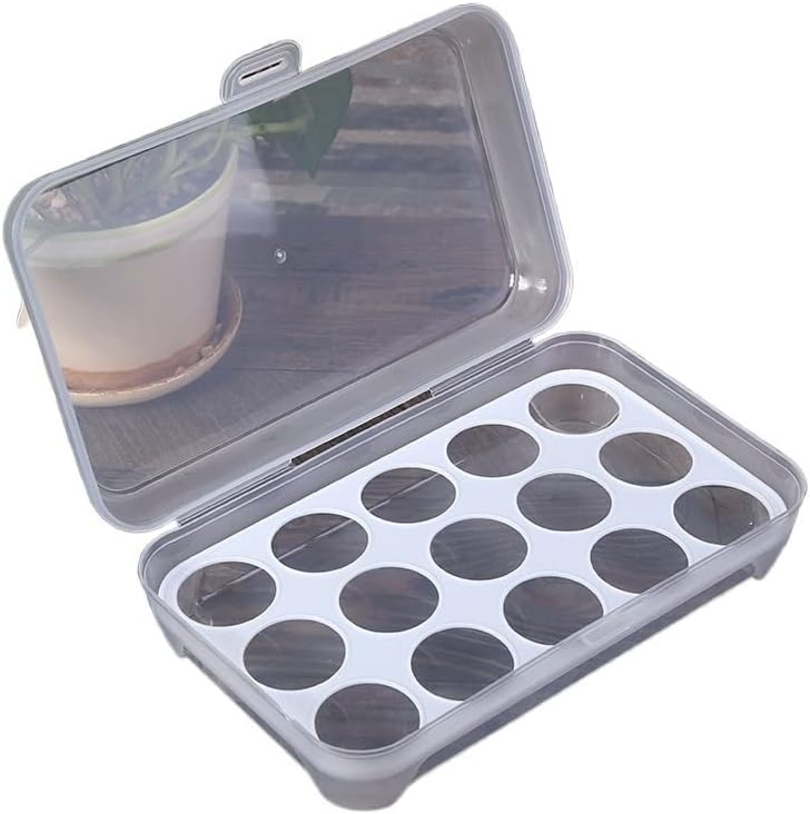 15 grade portador de ovos de cozinha armazenamento de cozinha clara ovo organizador caixas de armazenamento Caixa de armazenamento
