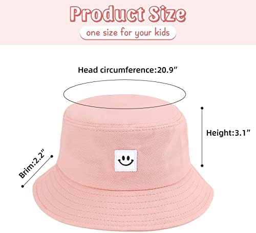 Chapéus de balde de Zando para crianças Sorriso de algodão rosto de viseira chapéu para meninas meninos fofos fofos