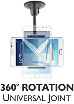 Halcyon T. Suporte de telefone celular de carro com braço de grampo universal para iPhone 4s/5/6/6+, Samsung Galaxy Series, Nexus