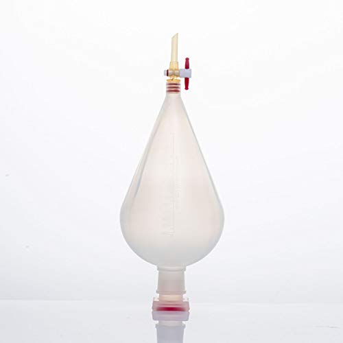 Adamas-beta Lab 1000 ml de funis separatórios com Stopcock PTFE, Clear Graduado