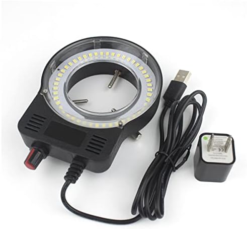Acessórios para microscópio Ajustável 0- 48 PCS Luz de anel LED ajustável, consumíveis de laboratório de câmera de microscópio